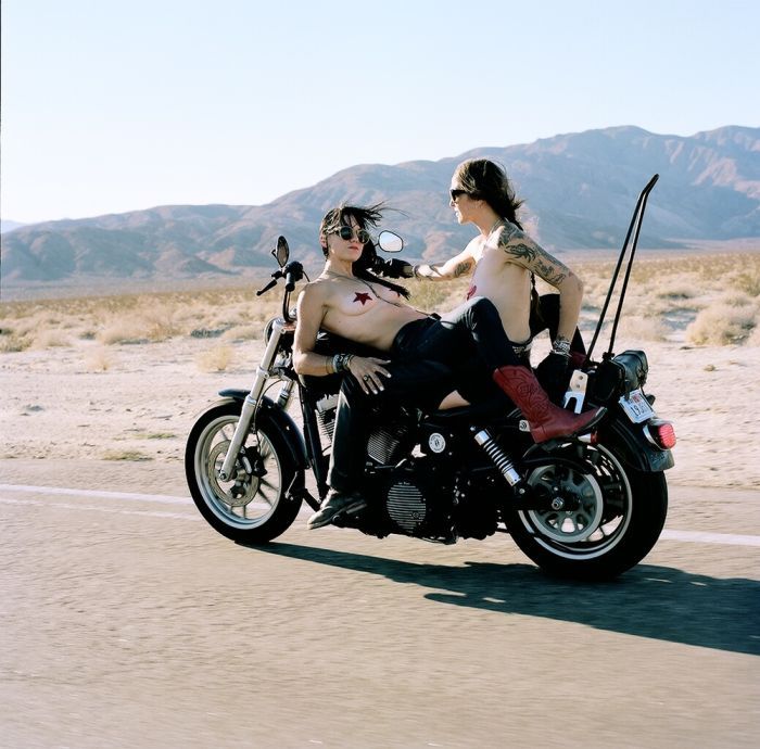 Girls on a motorcycle in Sappopan